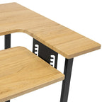 Table de couture pivotante avec panneau de rangement et plateforme réglable