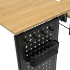 Table de couture pivotante avec panneau de rangement et plateforme réglable