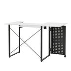 Table de couture pivotante avec panneau de rangement et plateforme réglable