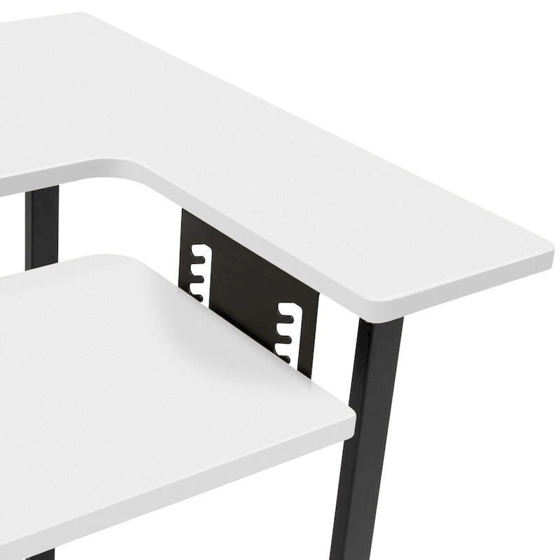 Table de couture pivotante avec panneau de rangement et plateforme réglable